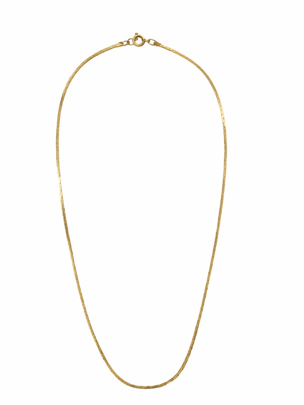Vintage Necklace Shiny Gold Tone 17-1/2” Chain
